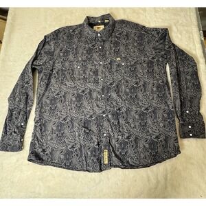 Larry Mahan Cowboy Collection Paisley Western Shirt Mens 4XL